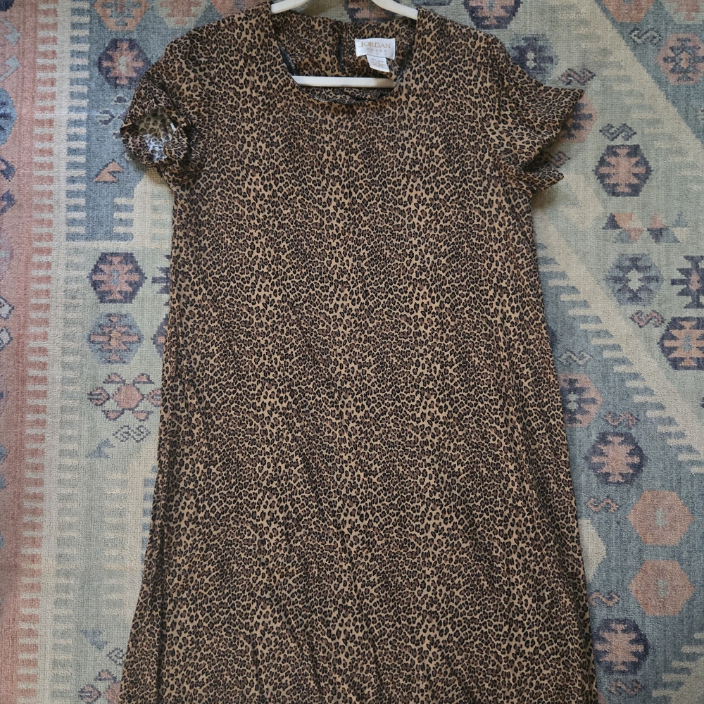 Jordan Leopard Print Midi Dress - Brown and Black